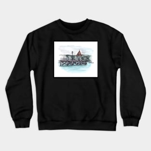 Akaroa Harbour Watercolour Crewneck Sweatshirt